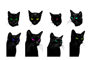 Photocopy grunge black effects cats, an Object Illustration by Valerie Bodnar