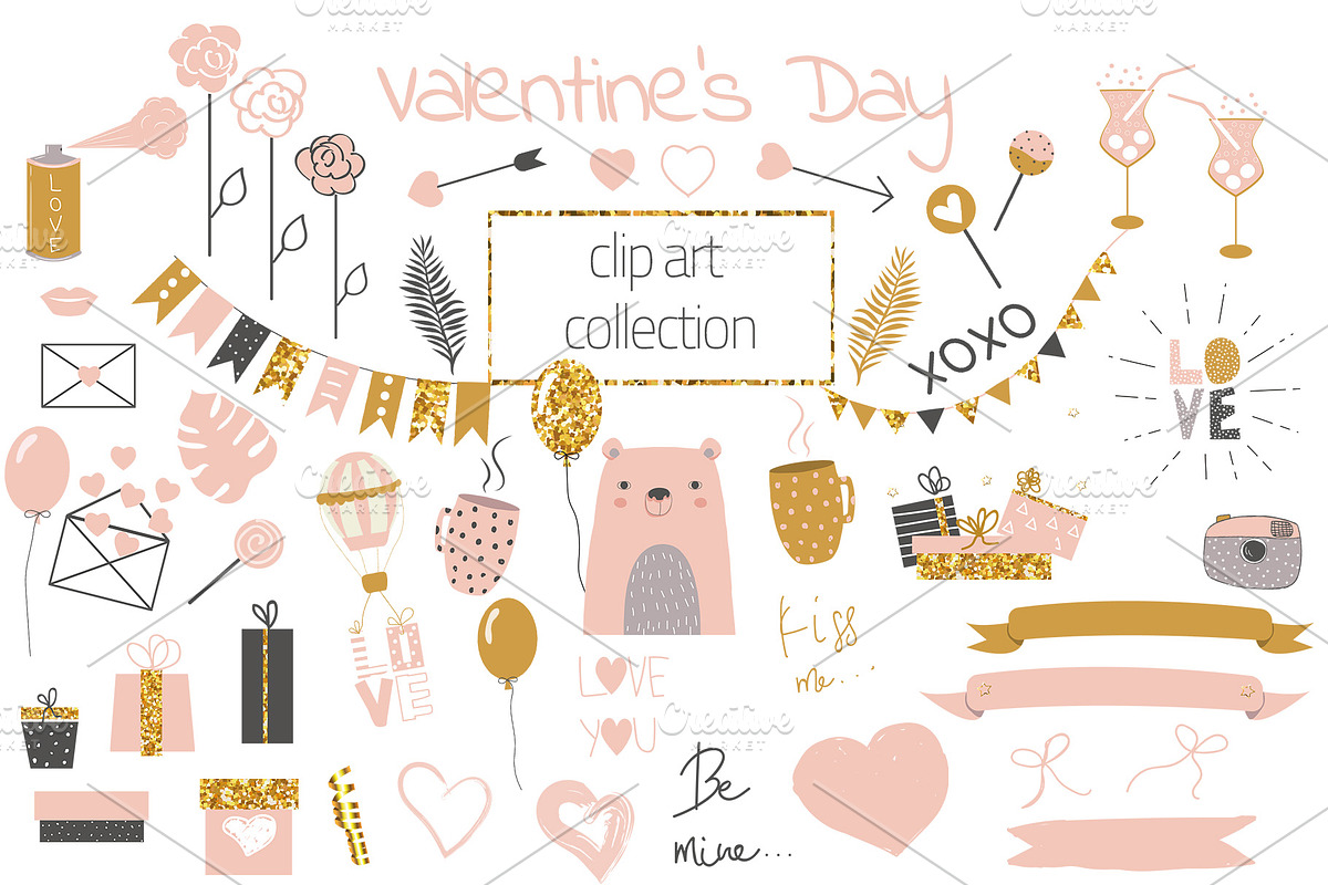 Valentine's Day pink collection, an Animal Illustration by Viktoria Siarova (Photo 2 of 5)