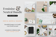 Feminine & Neutral Bundle Vol 2, a Social Media Template by Garlic Friday Design (Thumbnail 1 of 13)