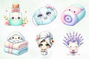 Cute Kawaii Spa Girl Clipart, an Illustration by Creative Art (Thumbnail 6 of 7)