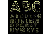 Vector Alphabet Set. Golden letters, an Outline Icon by RODINA (Thumbnail 1 of 3)