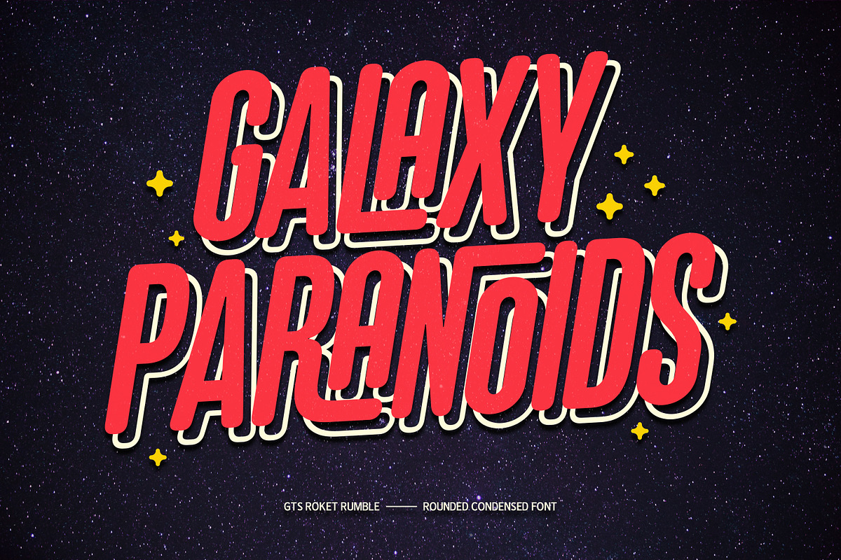 GTS Rocket Rumble | Retro Condensed, a Sans Serif Font by Graptail (Photo 3 of 23)