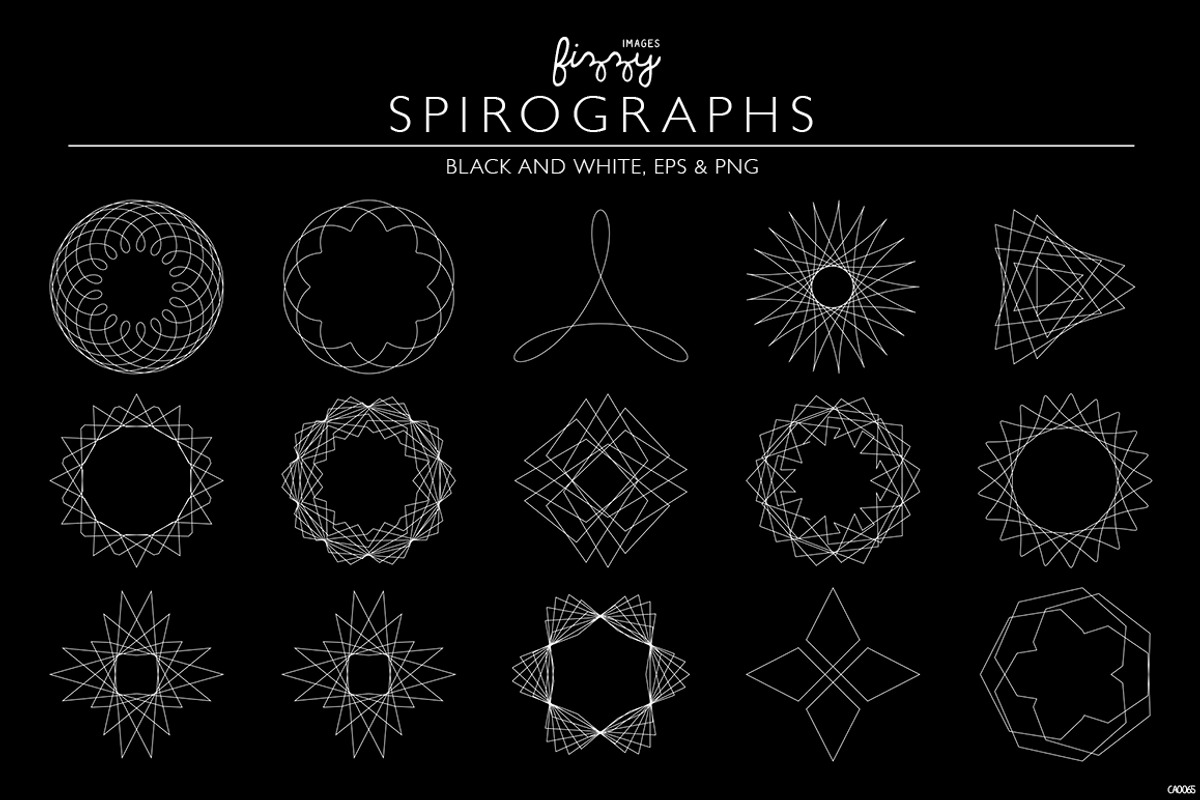 30 Spirographs Vol 1 – Vector & PNGs, a Decorative Illustration by Fizzy Images (Photo 3 of 3)