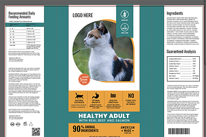 Cat Food Packaging Template