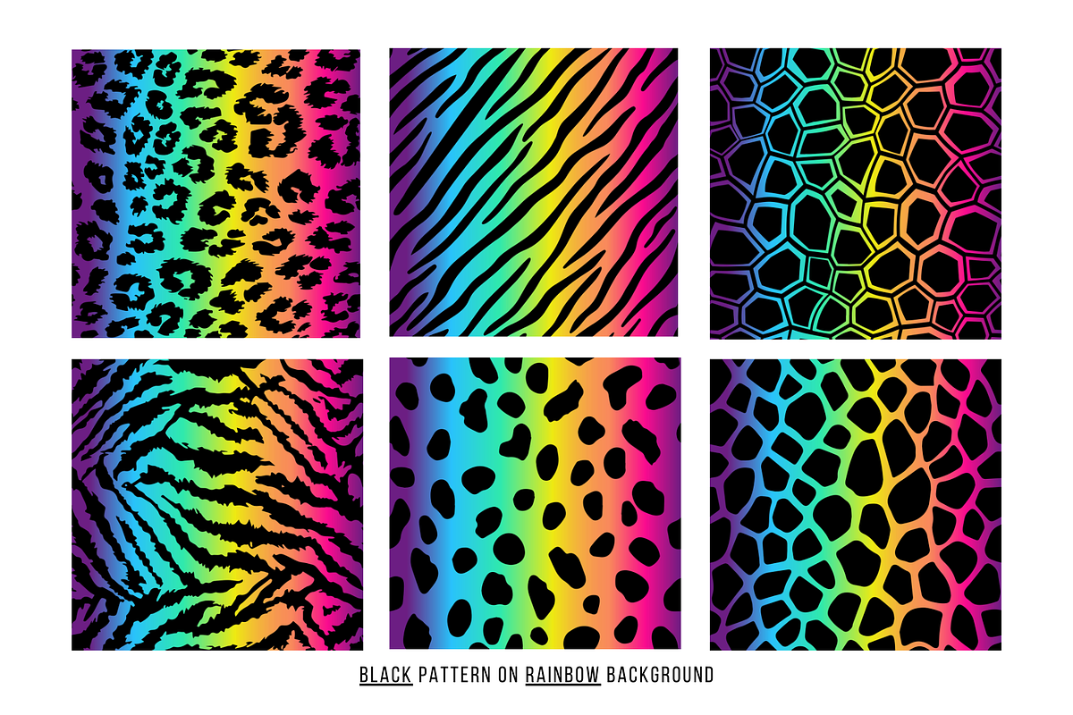 Rainbow Animal Print Digital Paper, a Pattern Graphic by Chromolume Studio (Photo 4 of 39)