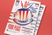 Blue Gradient 4th Of July Flyer Set, a Flyer Template by graphicook (Thumbnail 2 of 3)