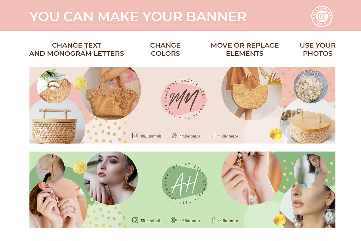 Editable ETSY shop branding kit, a Branding & Logo Template by Chakraborty Design (Photo 7 of 9)