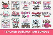 Teacher Sublimation PNG Bundle, an Education Illustration by thefutive (Thumbnail 1 of 7)