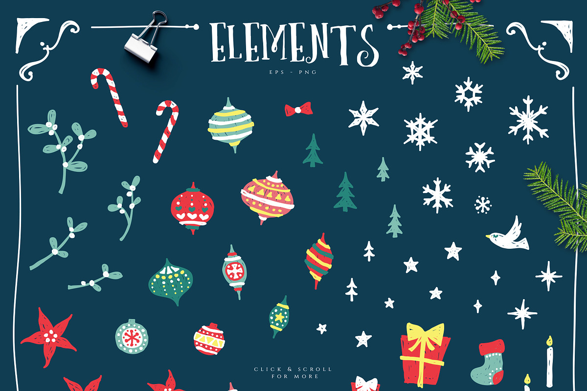 Christmas Joy Xmas Graphics & Cards, a Seasonal Illustration by Euonia Meraki (Photo 3 of 10)