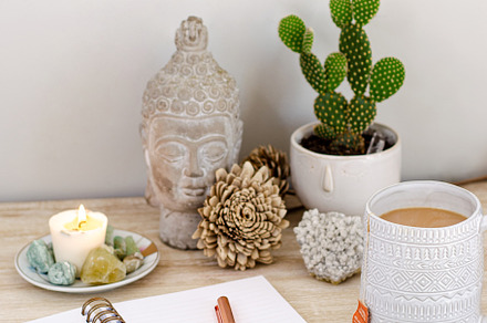 Spiritual desk featuring coral antler, photography, and photo, a Business Photo by Coral Antler