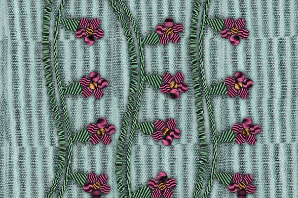 Photoshop Brushes Digital Embroidery, a Brush Add-On by Hanna Inaiáh (Photo 5 of 12)