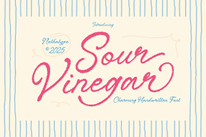 Sour Vinegar, a Handwritten Font by Nathatype
