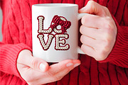 Faux Knitted Valentines Day Love PNG, an Illustration by CraftArtStudio (Thumbnail 2 of 4)