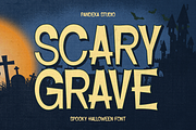 Scary Grave - Spooky Halloween Font, a Handwritten Font by Pandeka Studio (Thumbnail 1 of 9)