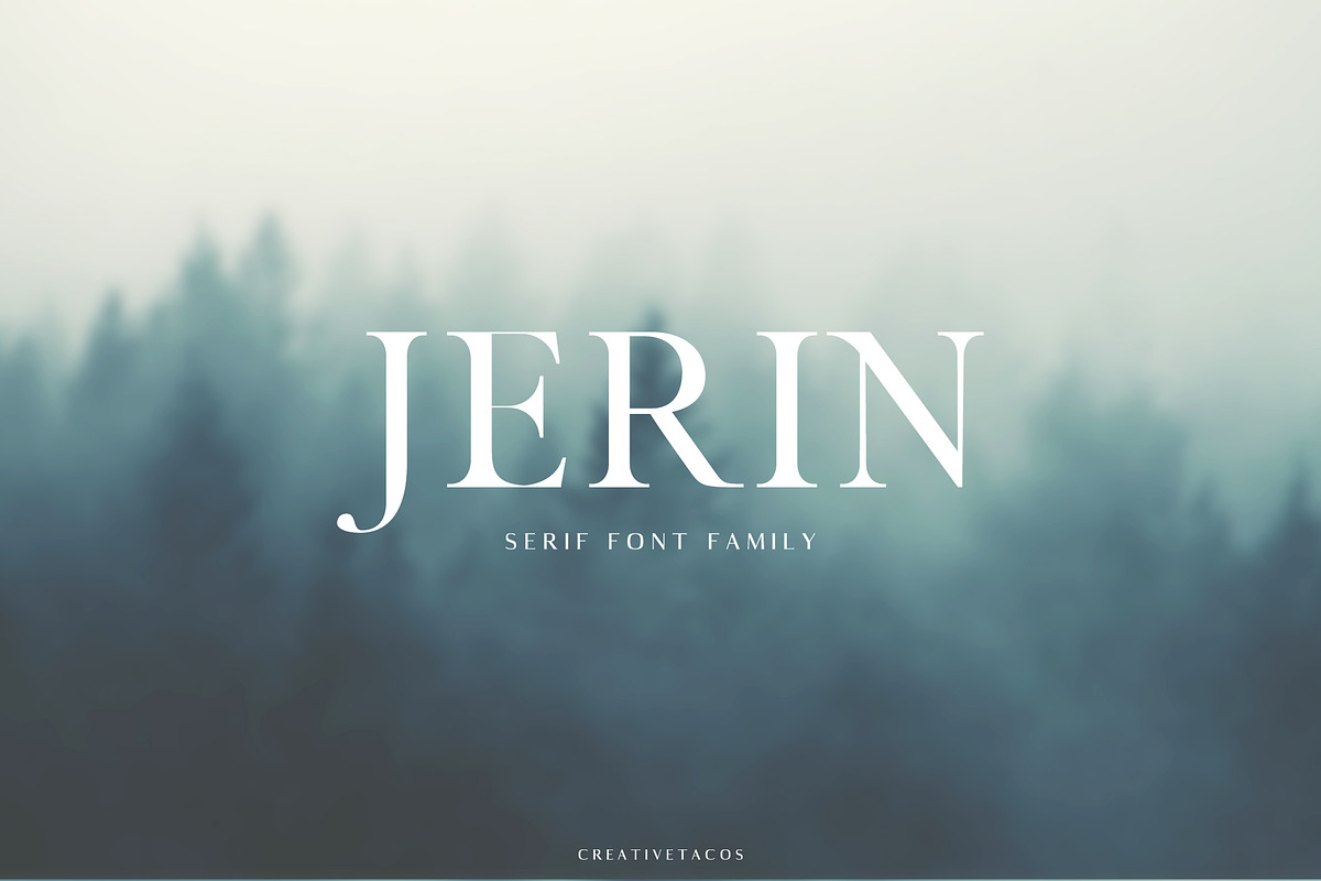 Jerin Serif Font Famiy, a Serif Font by Creativetacos (Photo 1 of 5)