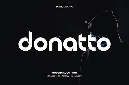 Donatto Logo Font, a Sans Serif Font by Artiveko