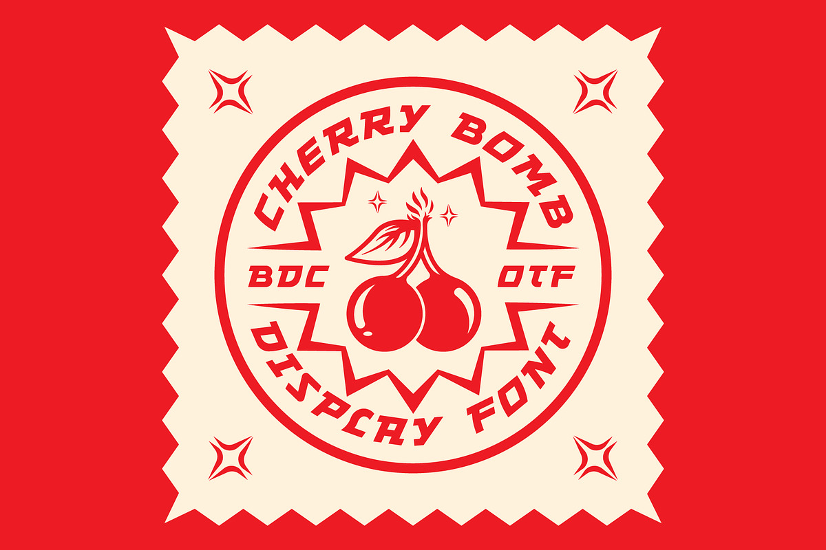 Cherry Bomb Display Font, a Font by Brethrendesignco (Photo 4 of 4)