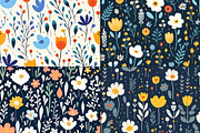 20 Seamless Floral Garden Patterns, a Pattern Graphic by Nordic Design (Thumbnail 7 of 9)