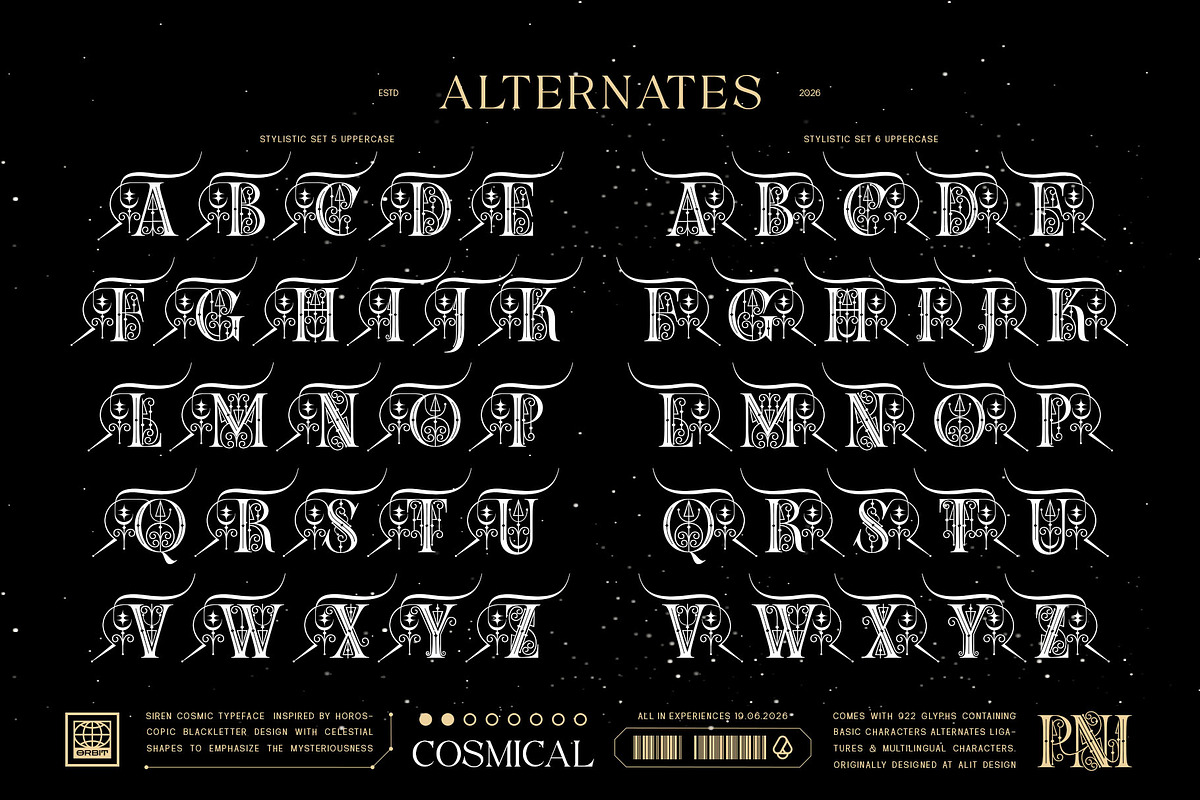 Siren cosmic Typeface, a Serif Font by alit design (Photo 12 of 20)