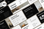 White Black Design Interior PPT, a Presentation Template by graphicook (Thumbnail 1 of 4)