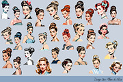 1950s Woman's Portraits PNG Clipart, a Person Illustration by Une Affaire de Filles (Thumbnail 3 of 3)