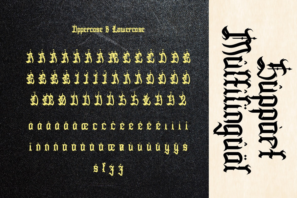 Deaths Hallows- Medieval Blackletter, a Blackletter Font by Dhabee (Photo 12 of 17)