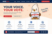 Cute Kawaii Bald Eagle Vote Cartoon, an Animal Illustration by Vector Kitchen by Zoljo (Thumbnail 2 of 3)