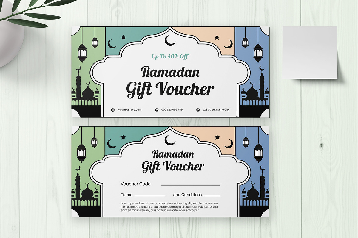 Ramadan Gift Voucher, a Card Template by MightyDesign (Photo 2 of 6)