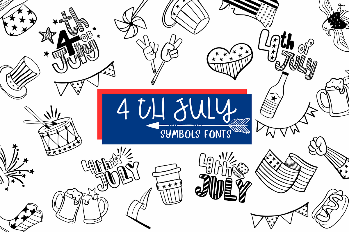 4 th July | Symbols Fonts