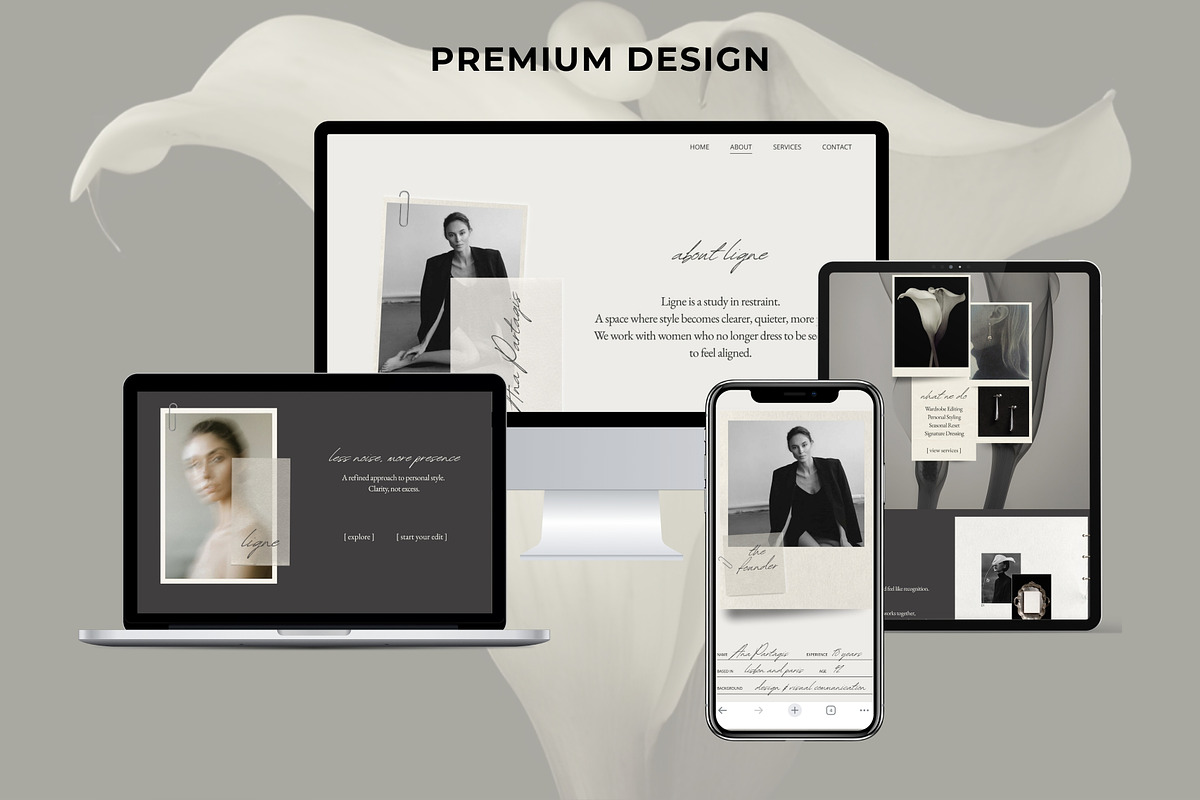 Portfolio Website Canva Template, a Landing Page Template by Studio Suvelle (Photo 2 of 7)