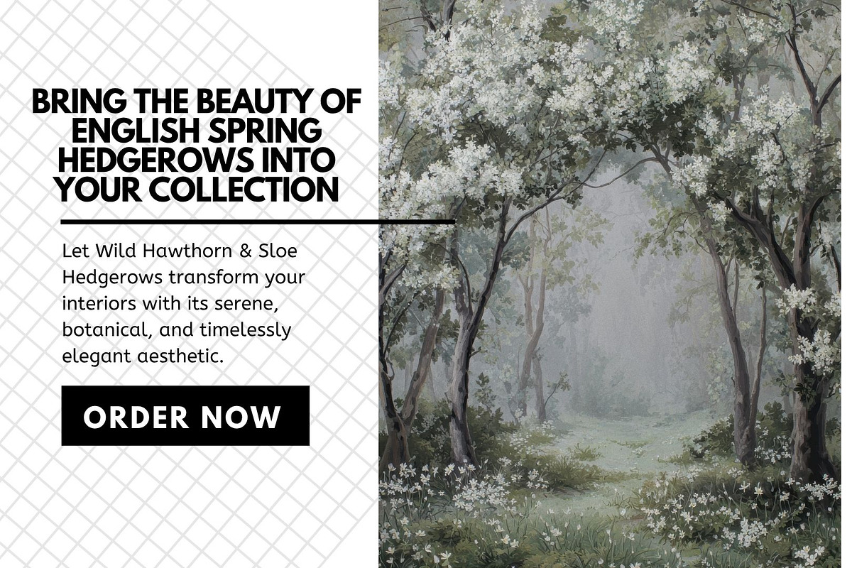30+ Wild Hawthorn & Sloe Hedgerows, a Decorative Illustration by Virgo Studio (Photo 6 of 6)
