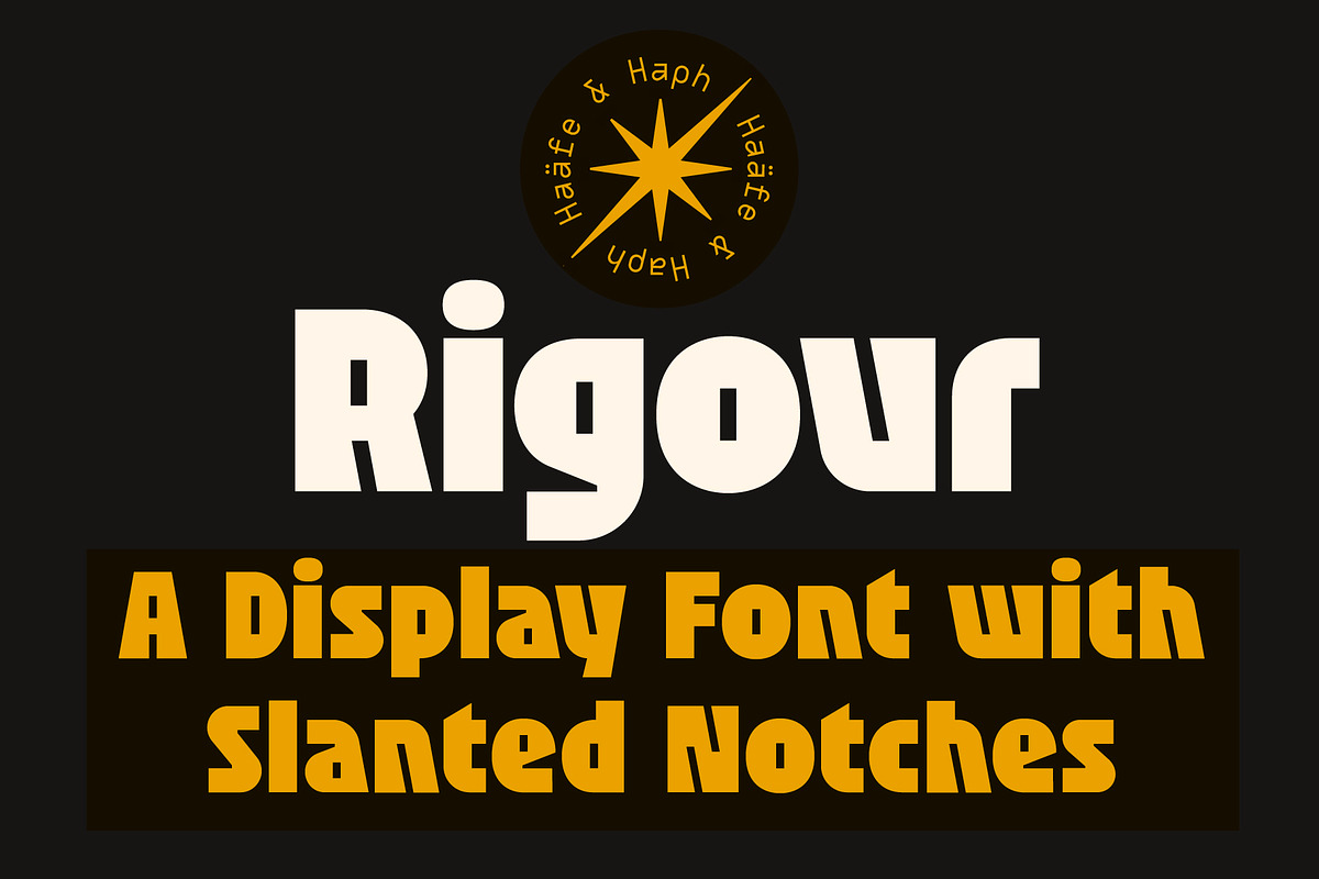 New Release Sale! Rigour Display, a Sans Serif Font by Haäfe & Haph (Photo 1 of 6)