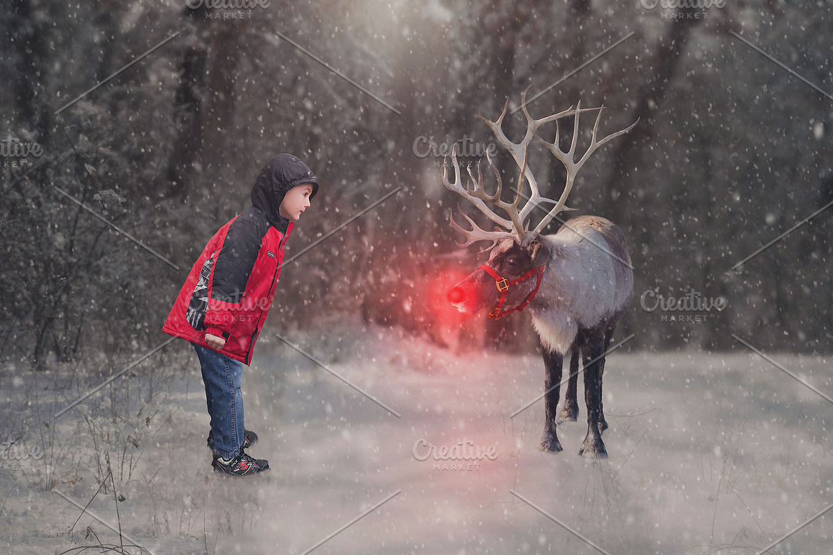 10 - PNG -Reindeer Overlays preview 3