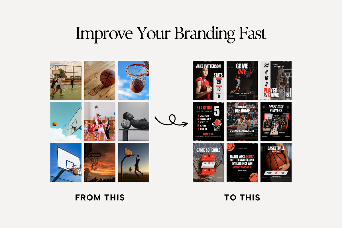 Basketball Social Media Templates, a Social Media Template by Anna Design Studio (Photo 8 of 11)