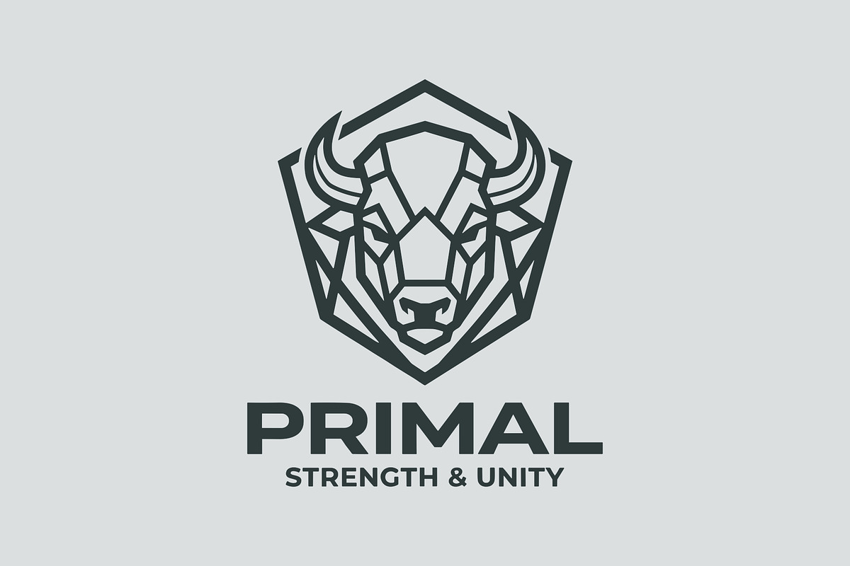 Primal Bull Mascot Cartoon Logo, an Animal Illustration by Cekal_std (Photo 3 of 3)