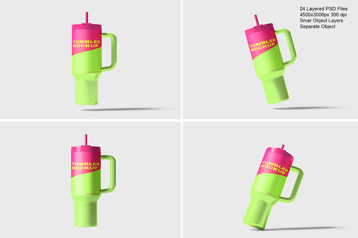 High-Quality Tumbler Mockup, an Advertising Mockup by safrizalstudio (Photo 1 of 5)