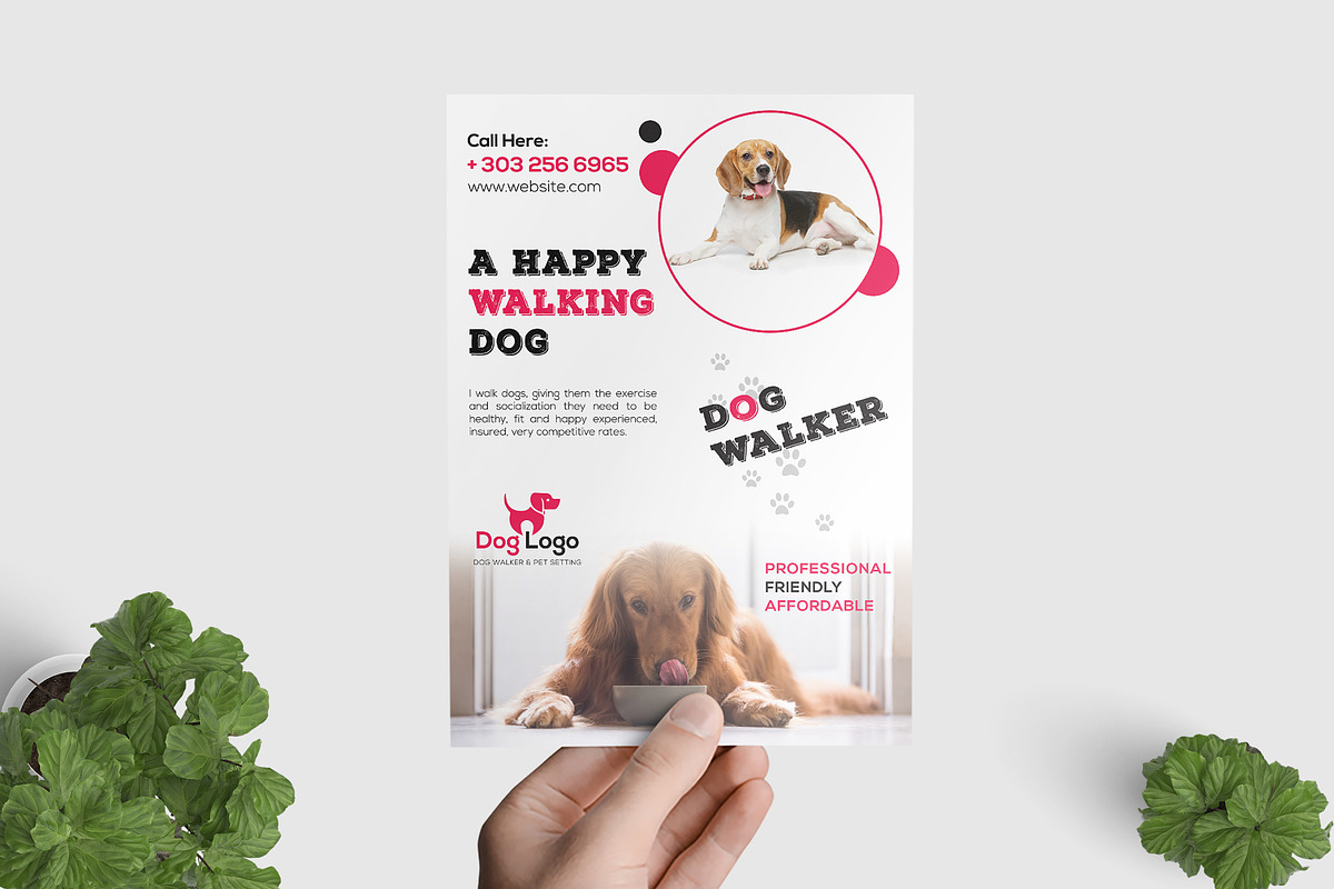 Dog walker Flyer Templates, a Flyer Template by ideaz_sabbir (Photo 2 of 9)