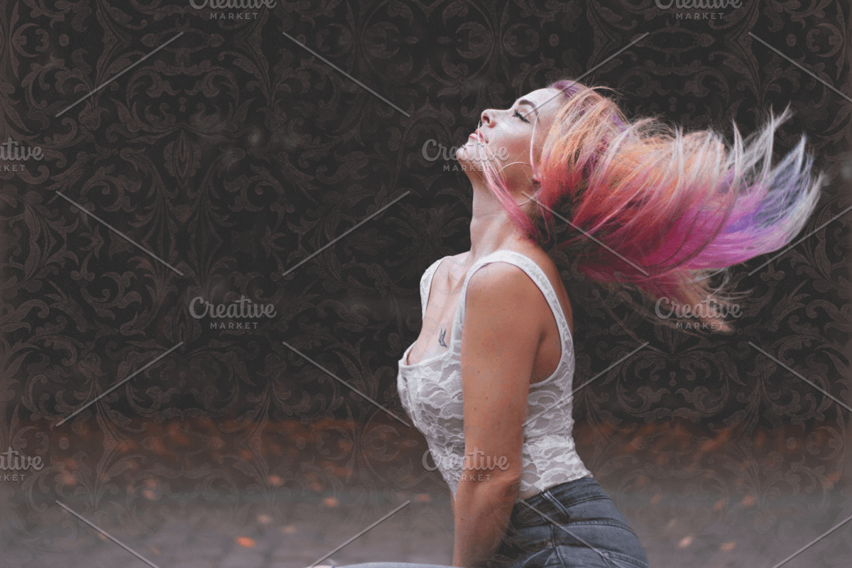 Vintage Grunge Damask Overlays preview 6