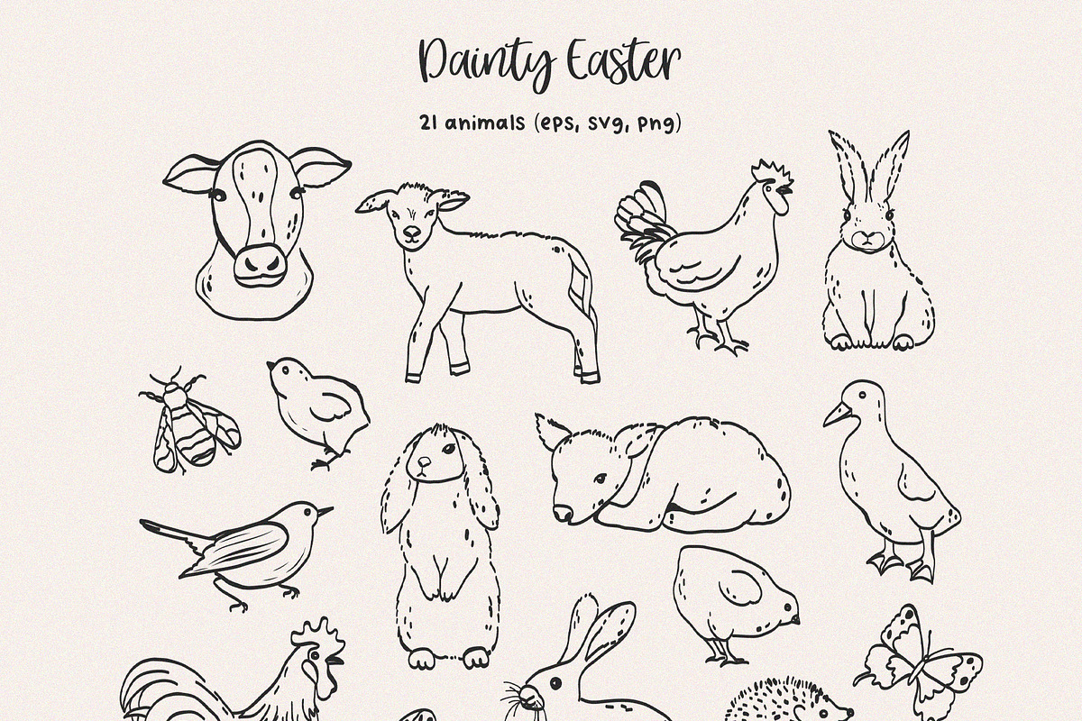 DAINTY EASTER - whimsy hand drawn, a Seasonal Illustration by Madiwaso (Photo 5 of 14)