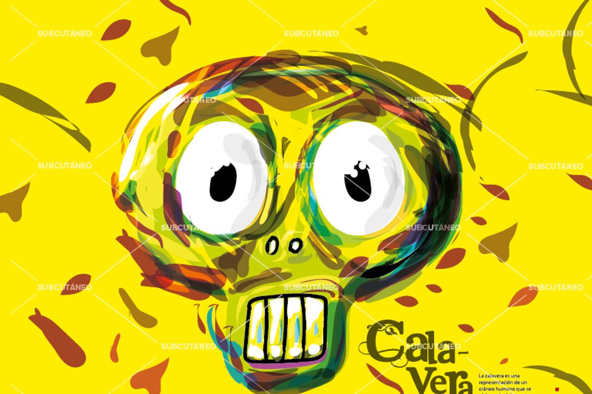 Calavera Illustration, an Illustration by SUBCUTANEO STORE