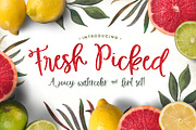 Fresh Picked Watercolor & Font Kit, a Font by Callie Rian & Co. (Thumbnail 1 of 15)