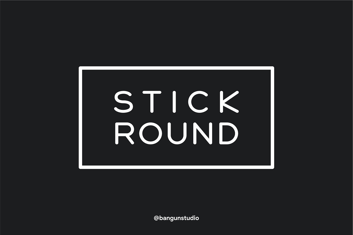 Stick rounded font, a Sans Serif Font by Akdesain (Photo 1 of 3)