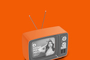 Vintage Portable TV with Old Video E, a Product Mockup by OneVectorStock (Thumbnail 16 of 19)