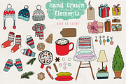 Cozy Christmas Lettering & Clipart, a Seasonal Illustration by Sketchetarian (Thumbnail 9 of 10)