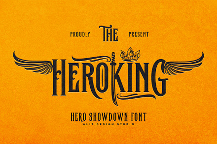 The Hero King Typeface, a Font by alit design