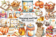 Morning and Fall Clipart, an Illustration by Watercolor design (Thumbnail 1 of 5)