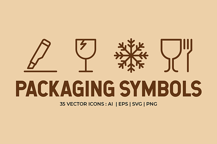 Packaging Symbols Vector, an Outline Icon by Abstracto-Create