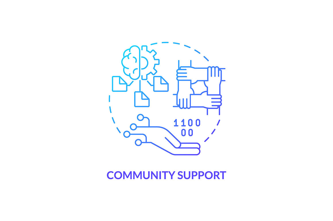 Community support svg icon, an Outline Icon by IMG Visuals