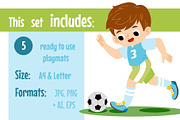 Football Printable Playmats for Kids, a Sport Illustration by Ksenya Savva (Thumbnail 6 of 6)