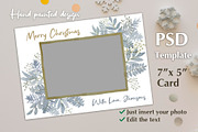 Watercolor Photo Card Template PSD, a Card Template by PSD templates and Photos (Thumbnail 2 of 4)